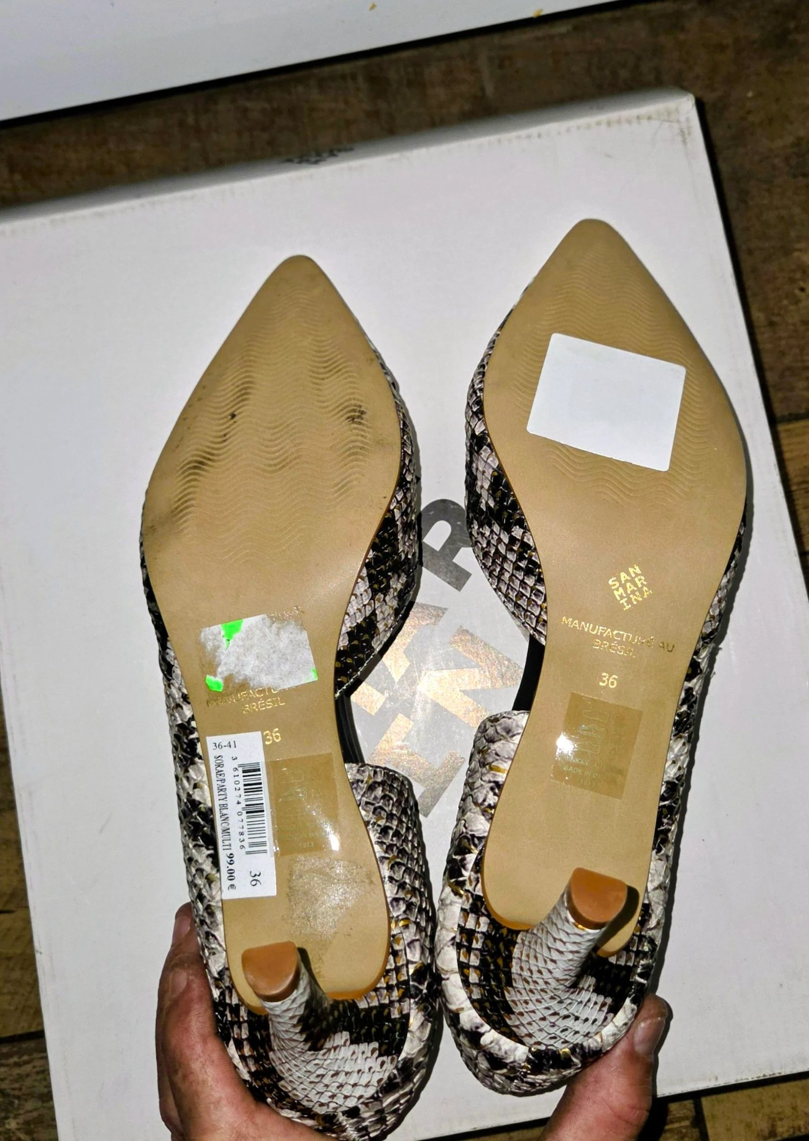 Zapatos de tacón San Marina con estampado de serpiente (cuero) - Talla 36 – photo 5